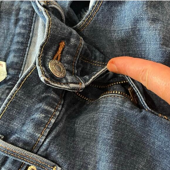 Levi's Womens 505 Straight Jeans Mid Rise Denim Stretch Medium Wash Blue Size 4 - Picture 6 of 10